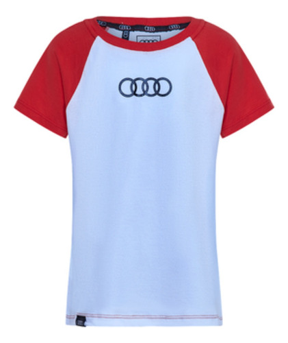 Camiseta Infantil Four Ringsaudi Branco/verme./item Original