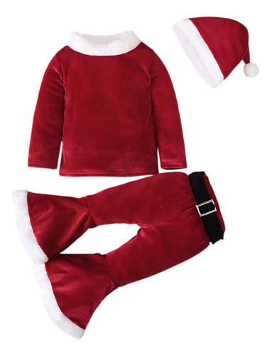 Set De Ropa Navideña Para Niños, Disfraz De Papá Noel, 4 Uni