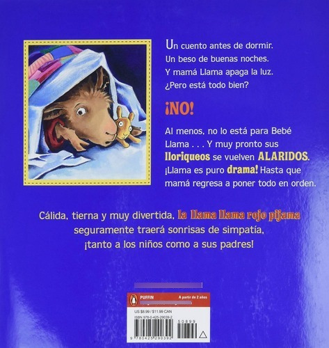 Libro: La Llama Llama Rojo Pijama - Anna Dewdney, de Anna Dewdney. Editorial Puffin Books; Illustrated edition en español