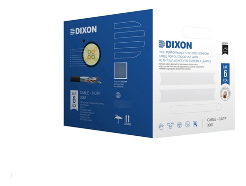 Dixon  3067 Cable F/utp Cat. 6 4pares 305m Para Exteriores