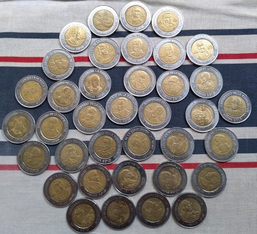 Monedas 5 Pesos Colección De 37