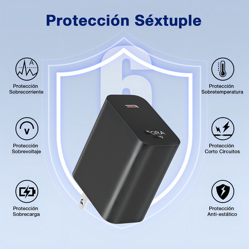 Cubo Cargador Turbo 30w Puerto C Pd Compatible iPhone Xiaomi
