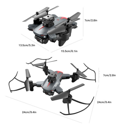 Cámara Dual Inteligente Rc Drone Stunt Roll Black Hd