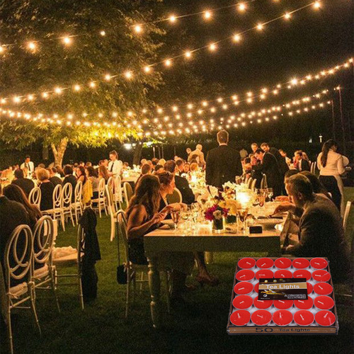 Velas De Té Flotantes Tipo Tabaco, 50 Unidades, Para Fiesta
