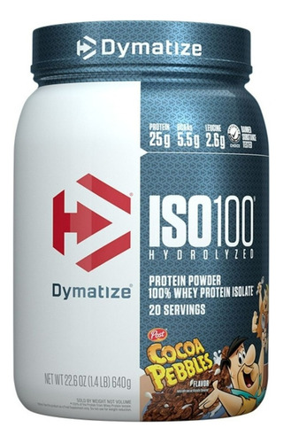 Iso 100 Whey 1,6lb 600g Hydrolizado Dymatize - Agora!! Sabor Cocoa Pbbles 640g