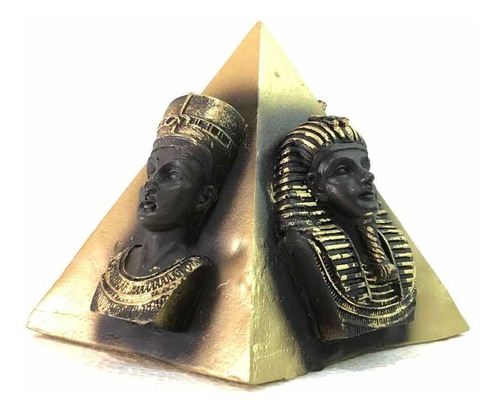 Pirámide Egipcios Bustos Resina Nacional Pintado A Mano 11cm