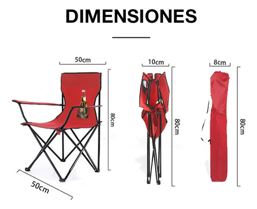 2 Sillas Plegables De Playa, Campamento Y Exteriores.