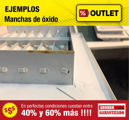 Difusor De Placa Cielorraso 60x60 Outlet Tiene Detalles Blanco