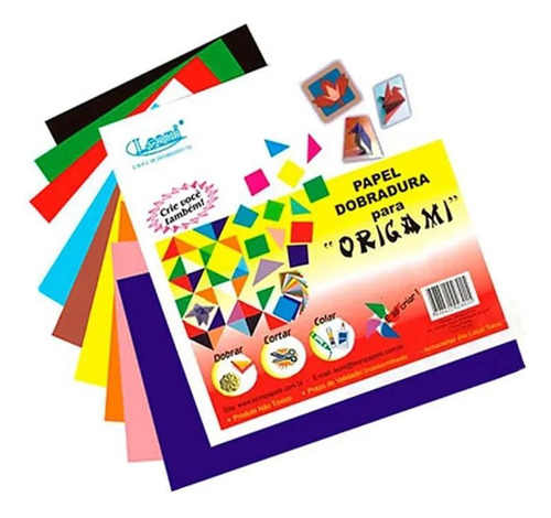 Papel Dobradura Para Origami 15x15cm 60 Folhas - Leoni