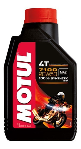 Aceite Para Motocicleta Motul 4t 7100 20w50 Sintetico