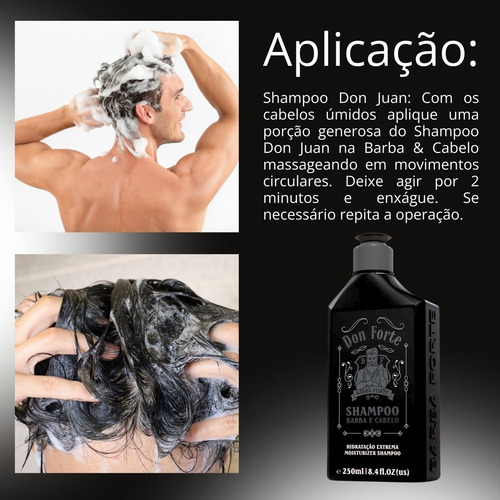 Kit Shampoo Don Forte 250 Ml +balm Danger 170 Ml Barba Forte