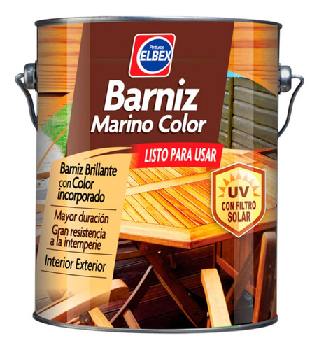 Barniz Marino - Colores Brillantes, Elbex. 3.6l
