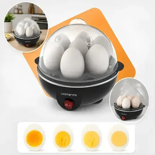Cozedor De Ovos Elétrico Portátil Cozinha À Vapor cor Preto