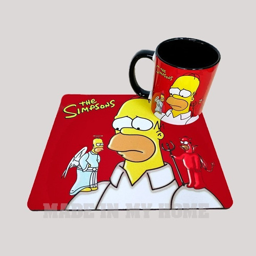 Taza Más Mouse Pad Homero Simpson