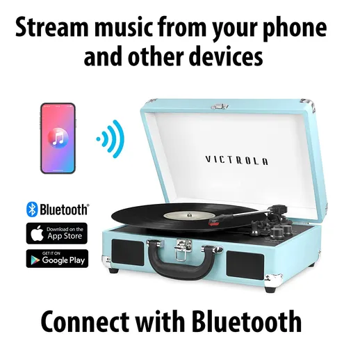 Tocadiscos Victrola, Portátil, Con Forma De Maletín, 3 Nivel
