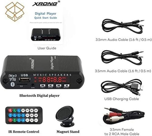Receptor De Audio Bluetooth Radio Fm, Reproductor Digital Mp