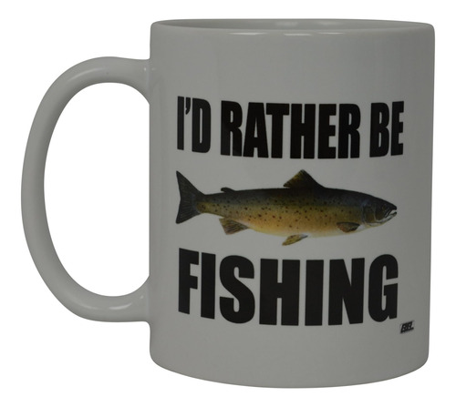 Rogue River Taza De Café Id Prefiero Estar Pescando Peces No