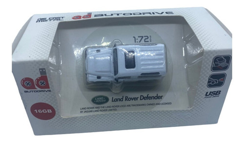 Memoria Usb En Forma De Coche Land Rover Defender 16gb Lujo Color Blanco