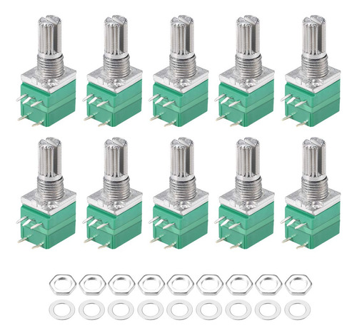 Uxcell Potenciómetro Con Interruptor B10k Ohm Resistencias V