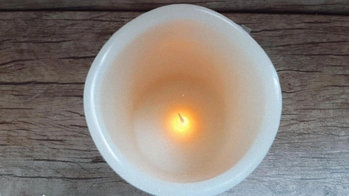 Imagem 3 de 5 de Kit 2 Peças Vela Decorativa De Cera Luz Led Pilha Inclusa