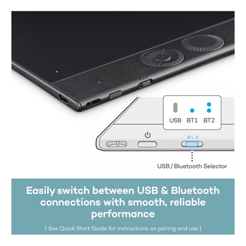 Wacom Intuos Pro Medium Bluetooth Professional Graphic Con