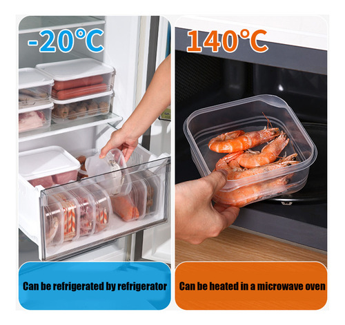 Organizador De Refrigeración N, Apilable, Plástico Transpare
