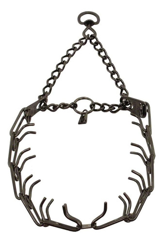 Herm Collar De Acero Inoxidable Negro De 23 Pulgadas Con Pin