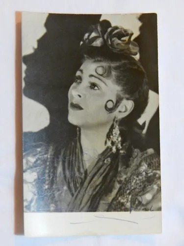 Dorita Ruiz Bailaora De Flamenco Española Autografo Original