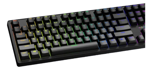 Teclado Gaming Mlogix Mk104 Ghost Buster Rgb 12 Efecto Negro Español España