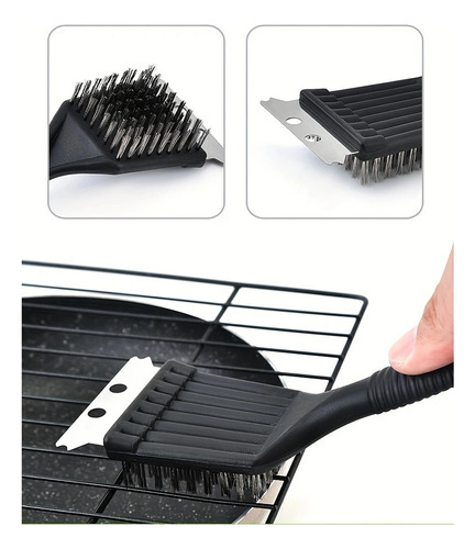Cepillo Compacto Limpia Parrillas, Ideal Para Bbq, Asador