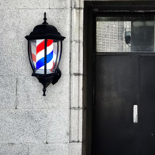 Poste De Barbero, Iluminación Giratoria, Impermeable,