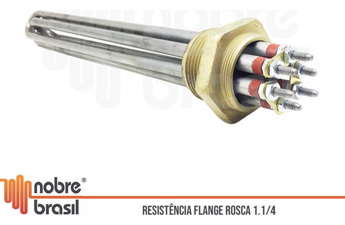 Resistencia 9kw 3 Elementos Flange 1.1/4 Para Sauna 220v