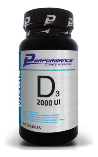 Vitamina D3 2000 ui 100 cápsulas - Performance Nutrition	