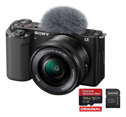  Sony Alpha Kit Zv-e10 + Lente Selp1650 Ilczve10l + Cartão