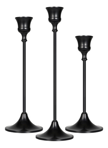 Candelabros Negros  Candelabros Cónicos Clásico Lu...