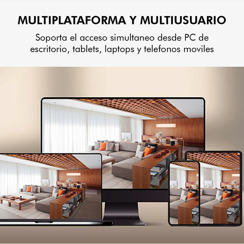 Cámara de Seguridad con Hd Color Blanca Hog01 Domo Giro 360° Audio Bidireccional con Sensor de Movimiento y Luces Led Infrarrojas