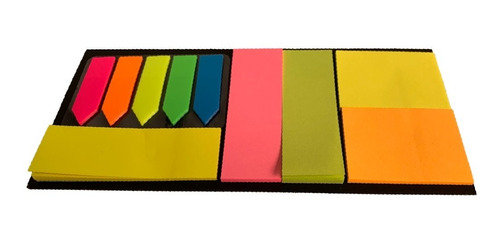 Imagem 1 de 8 de Post-its Coloridos Diversos Tamanhos Kit Com 10 Blocos