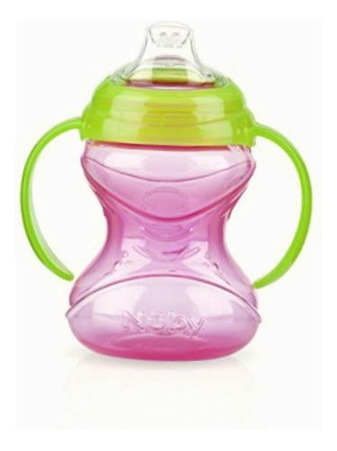 Taza Entrenadora Pipeta Suave 8 Oz Morado/rosa Rosa/verde