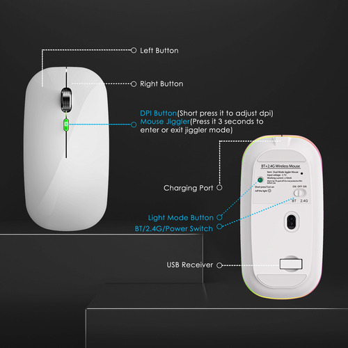 Mouse Jiggler Anti-hibernate Auto-move Cursor Wireless Mouse