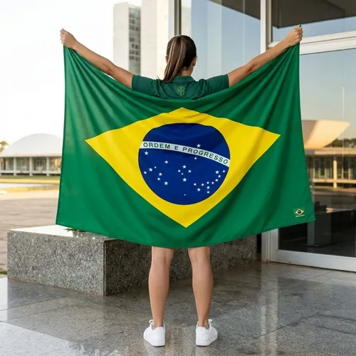 Bandeira Do Brasil 180x100cm Grande Promoção Bandeirão Bandeira Do Brasil