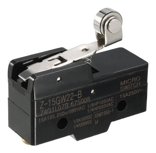 Chave Fim De Curso Micro Switch Z-15gw22-b Roldana 15a 250v