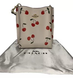 Bolsa Mujer Blanca Cerezas Con Caja G5!!!