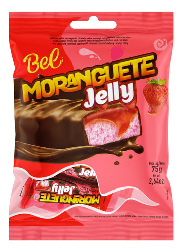 Bombom Jelly Moranguete Bel pacote 75 g