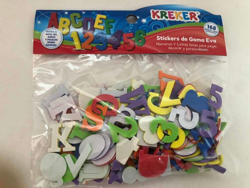 Imagen 1 de 5 de 168 Letras + Numeros De Goma Eva Autoadhesivas Kreker