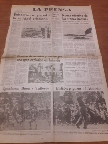 Tapa Diario La Prensa 17 11 1980 Boca Talleres Golf Hallberg