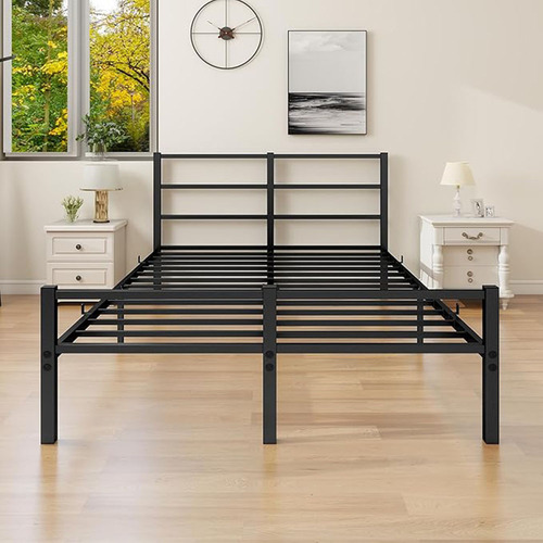 Base Metal Cama Soporte Recamara Matrimonial Plataforma Color Negro Hot Wheels