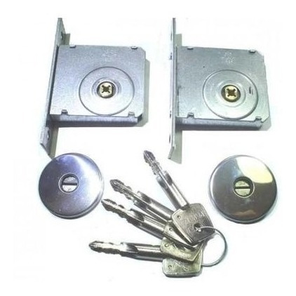 Imagem 3 de 5 de 2 X Trava Tetra Chave Auxiliar Inox Polido 11000 Ixp - Pado