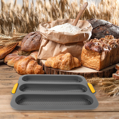 Sartén De Silicona Para Baguette: Molde Antiadherente Para P