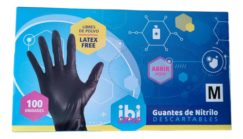 Guantes Nitrilo Negro X 100 Unidades