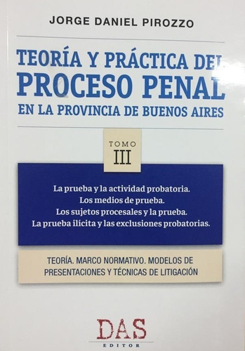 Teoria Y Practica Del Proceso Penal Buenos Aires T3 Pirozzo